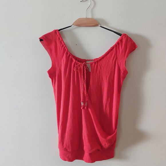 NEW Y2K Womens XS XS/S GUESS lot Sparkle Tank Sweater Bodysuit Red Tee Tube Top - Picture 7 of 15